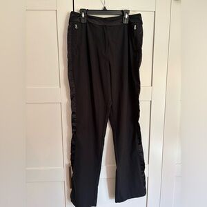 Tail athletic wear black golf pants with satin stripe size 6